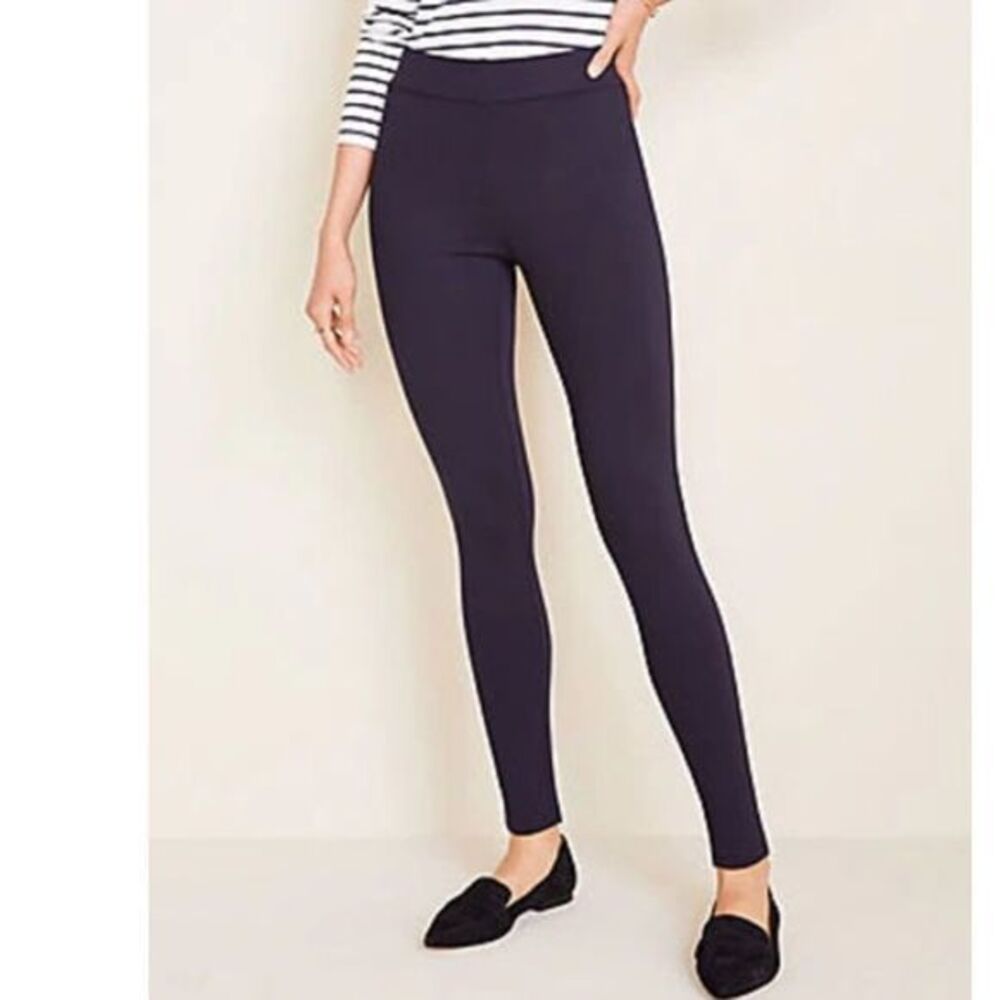 NWT Ann Taylor Classic Ponte Black Leggings XSP